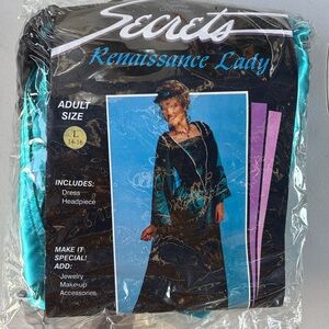 Renaissance Lady Costume Dress and Headpiece Large 14/16